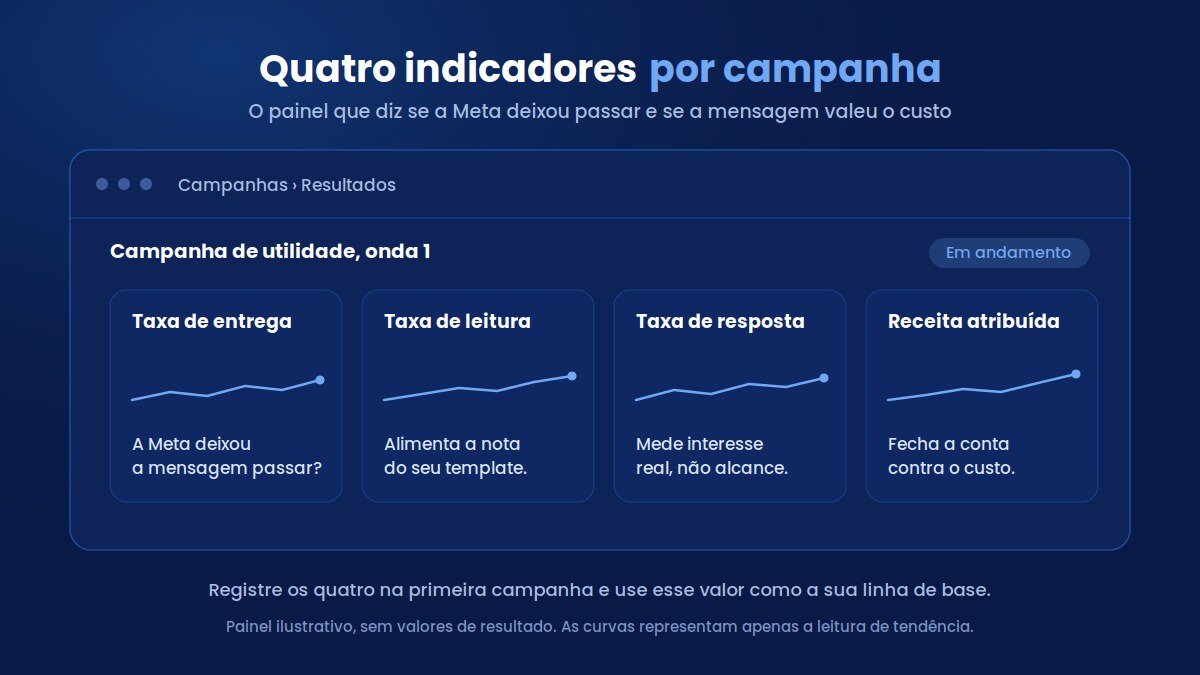 Indicadores de mensagem em massa no WhatsApp