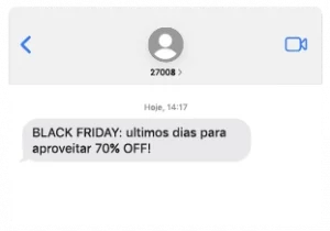 Mensagem de sms marketing